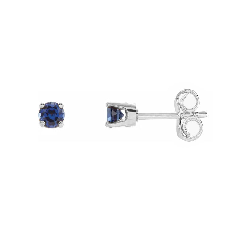 9ct White Gold Pear Cut 1.90ct Sapphire Stud Earrings